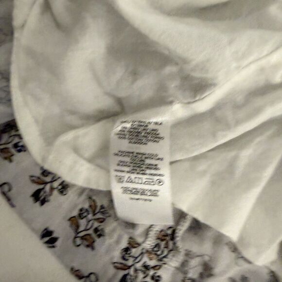 Ann Taylor Tank Top Women's 8 Floral Button Up Tie Sleeveless Lined Shirt - Picture 12 of 12